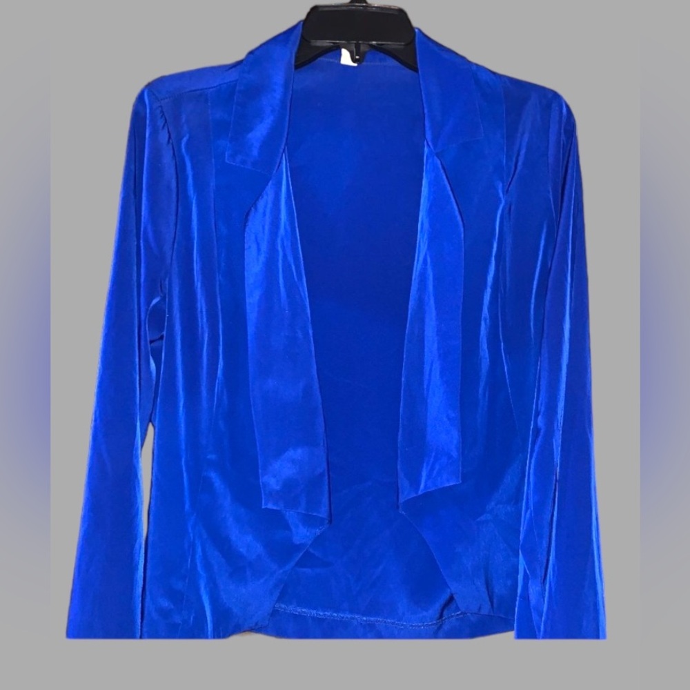 Lovely Day Cobalt Royal Blue Blazer jacket sz Large Medium